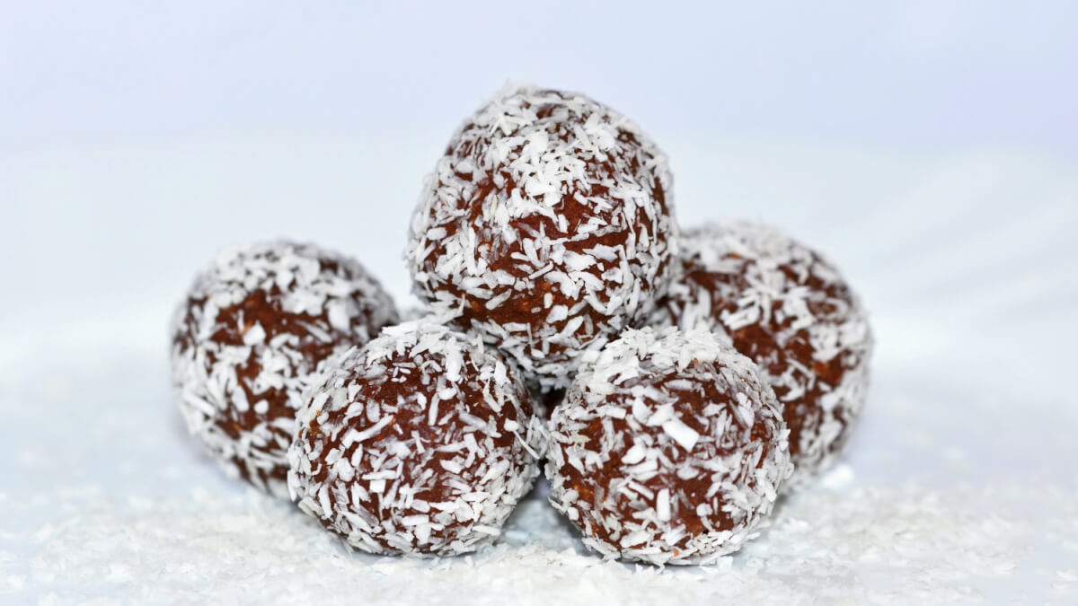 Recept på Chokladbollar med kokos och havregryn illustration