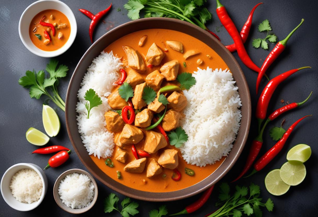 Röd curry kyckling – en smakexplosion du måste prova! illustration